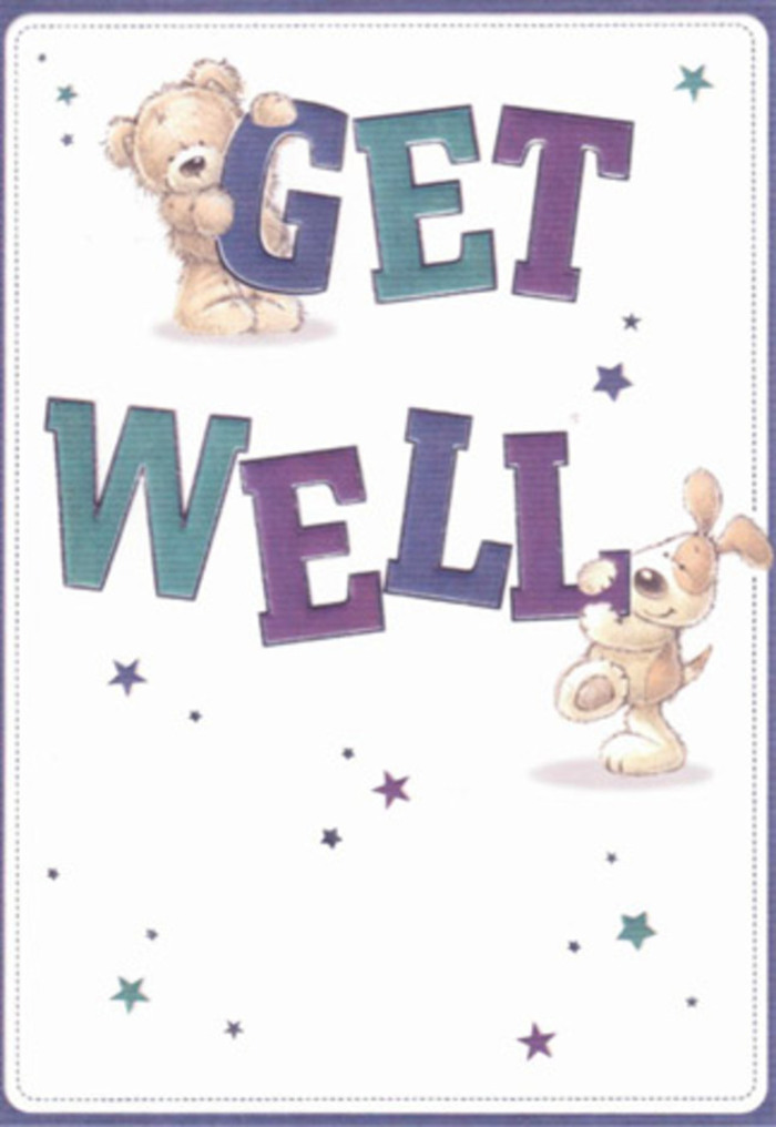 There's a gentle, uplifting energy woven throughout the artwork of this get well card-a feeling that resonates deeply in the heart of Colliers Wood. At its centre are two irresistibly lovable characters: a round, fluffy bear and a lively puppy, each meticulously illustrated with soft brushstrokes that evoke the comfort of a well-loved plush toy. The bear, positioned just above the generous 'GET,' seems to offer both a physical and emotional lift, paws pressed into the letter as if to steady its friend below. The puppy's velvety, oversized ears frame the word 'WELL' as it cozies up to the bold type, gaze filled with encouragement. Around them, playful stars flit and drift in teals, purples, and gentle blues, casting a whimsical spell that recalls the hopeful moments of sending fresh flowers from a friendly florist on a Colliers Wood side street. The card's typography is big and bright, balancing confidence with approachability, while the crisp, uncluttered background allows every element to breathe. Tactile shading gives the fur a near-touchable quality, lending real depth to the scene. As a florist, I find the care in every detail mirrors the attention poured into every bouquet-each flower, like each illustrated star, thoughtfully placed to radiate positivity. It's the sort of gesture perfect for uplifting spirits across Colliers Wood, whether tucked inside a bouquet or handed across the threshold after a stroll along the River Wandle.